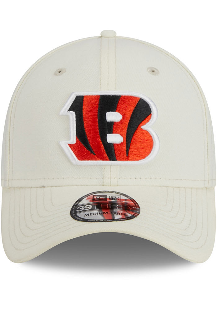 New Era Cincinnati Bengals Mens White Classic 39THIRTY Flex Hat