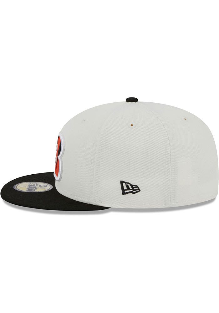 New Era Cincinnati Bengals Mens White Retro 59FIFTY Fitted Hat