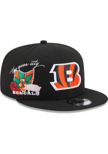 New Era Cincinnati Bengals Black Icon 9FIFTY Mens Snapback Hat
