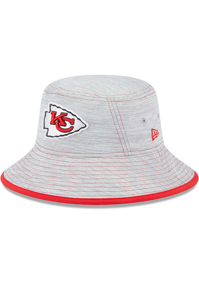 New Era Men's Kansas City Chiefs Game Adjustable Grey Bucket Hat