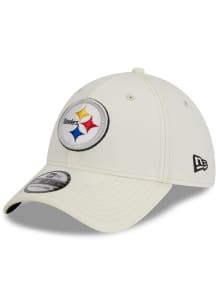 New Era Pittsburgh Steelers Mens White Classic 39THIRTY Flex Hat