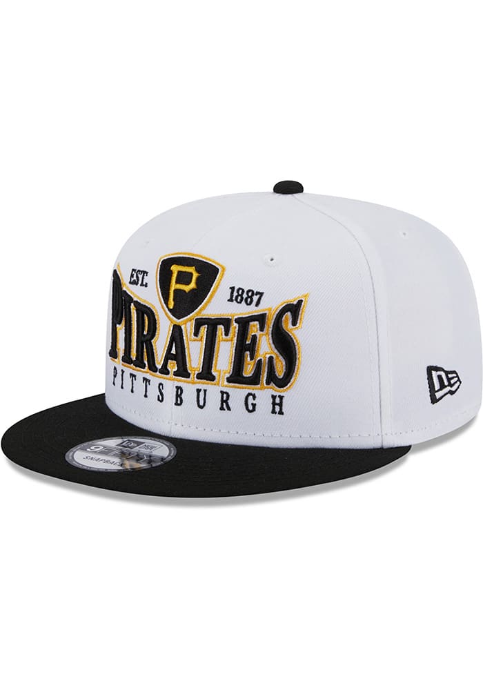 Pittsburgh Pirates New Era Crest 9FIFTY Snapback Hat - White/Gold