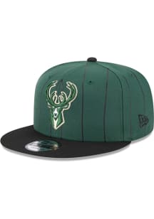 New Era Milwaukee Bucks Green Vintage 9FIFTY Mens Snapback Hat