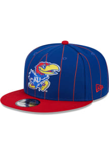 New Era Kansas Jayhawks Blue Vintage 9FIFTY Mens Snapback Hat