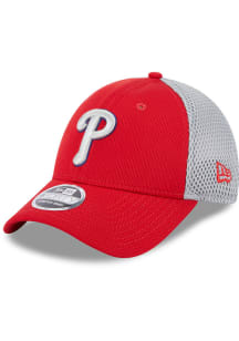 New Era Philadelphia Phillies Outline 9FORTY Adjustable Hat - Red