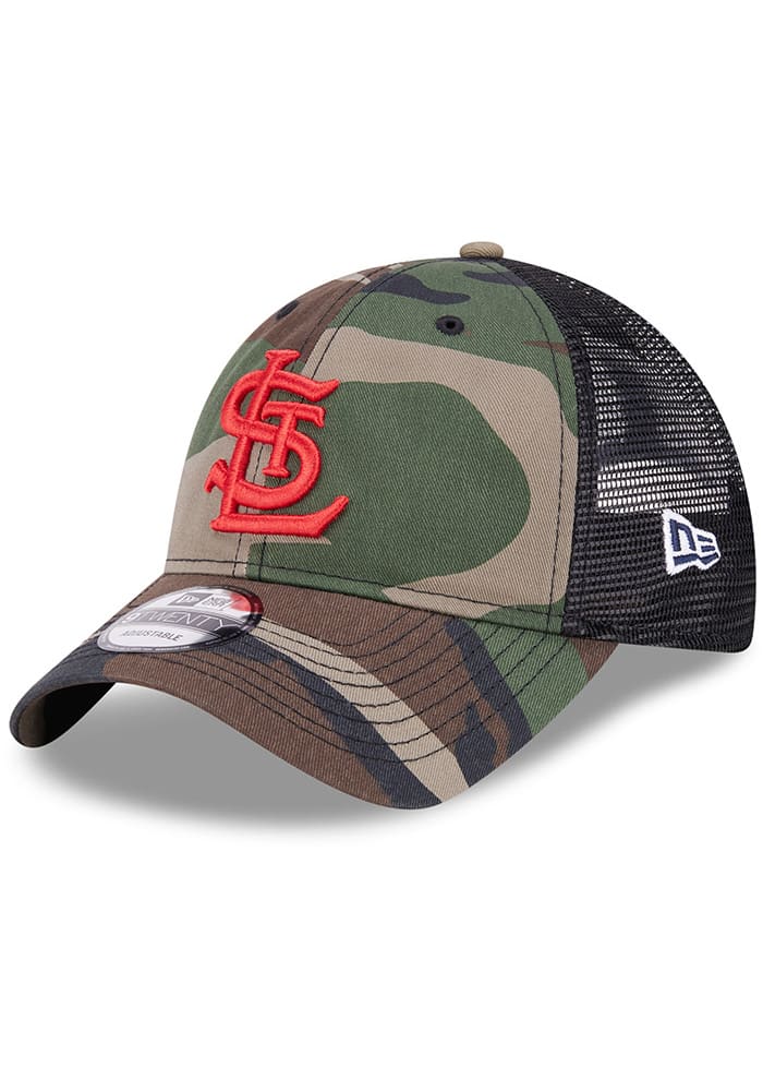 St. Louis Cardinals New Era Black Camo 9TWENTY Adjustable Hat - Camo