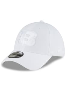 New Era Cincinnati Bengals Mens White 3930 DE CINBEN OP WHT BLACK BW B Flex Hat