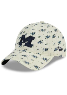 New Era Michigan Wolverines White JR Bloom 9TWENTY Adjustable Toddler Hat