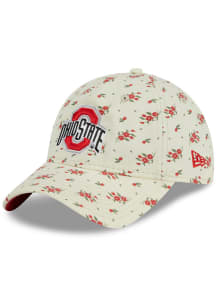 New Era Ohio State Buckeyes White JR Bloom 9TWENTY Adjustable Toddler Hat