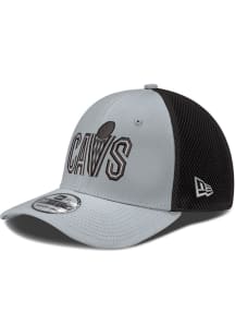 New Era Cleveland Cavaliers Mens Grey Black Mesh Neo 39THIRTY Flex Hat