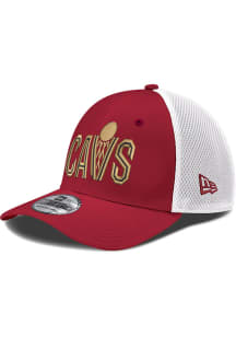 New Era Cleveland Cavaliers Mens Red Secondary Neo 39THIRTY Flex Hat