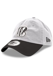 New Era Cincinnati Bengals CSL CL CINBEN WHITE BLACK B LOGO Adjustable Hat - White