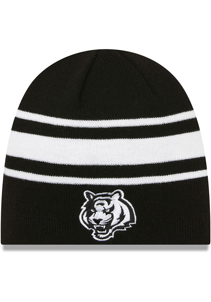 New Era Cincinnati Bengals Black KNIT BEANIE CINBEN BLACK BW TIGER Mens Knit Hat