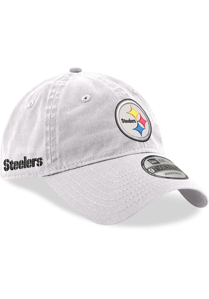 Men's New Era Black/White Pittsburgh Steelers Flag 9TWENTY Trucker