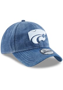 New Era K-State Wildcats Denim Drift 9TWENTY Adjustable Hat - Blue