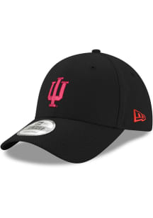 New Era Indiana Hoosiers Stretch Snap 9FORTY Classic Adjustable Hat - Black