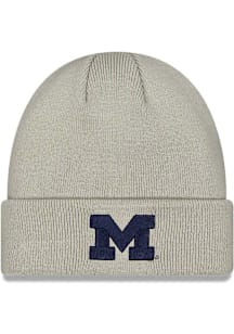 New Era Michigan Wolverines Grey Cuff Mens Knit Hat
