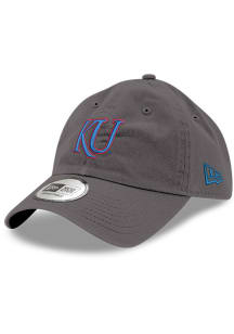 New Era Kansas Jayhawks Trajan KU Casual Classic Adjustable Hat - Grey