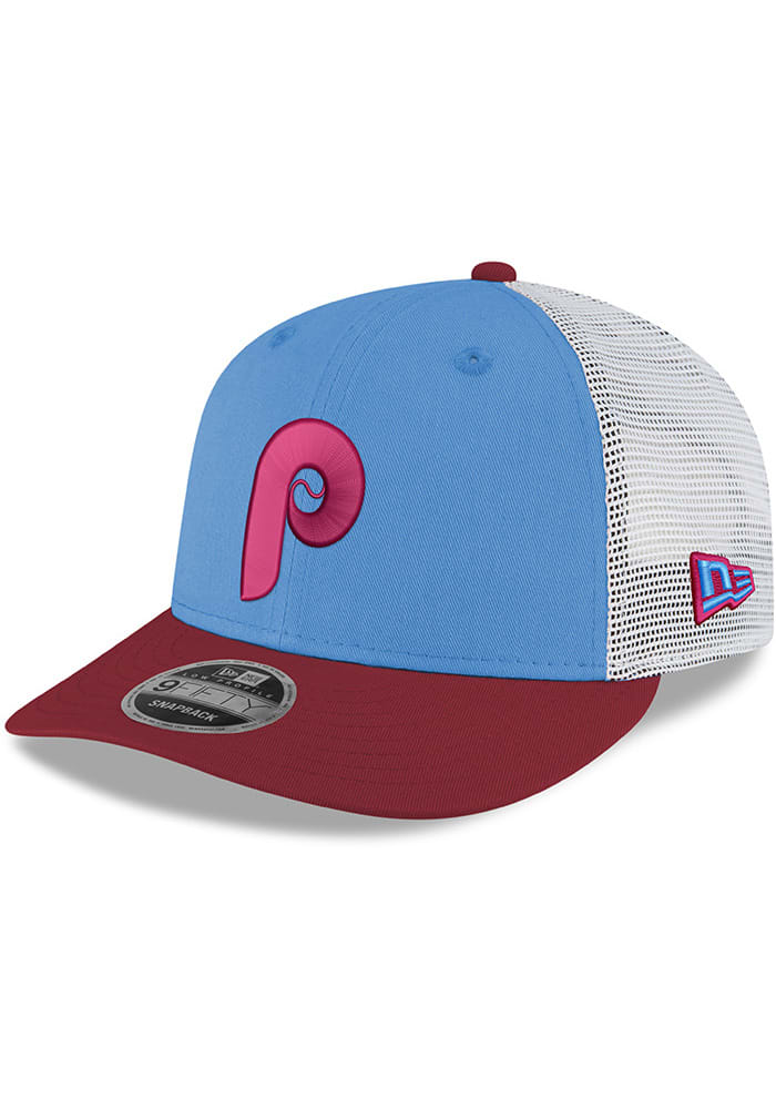 New Era Philadelphia Phillies Retro 3T Trucker LP 9FIFTY Adjustable Hat -  Light Blue