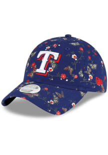 New Era Texas Rangers Blue TC Bloom 9TWENTY Womens Adjustable Hat