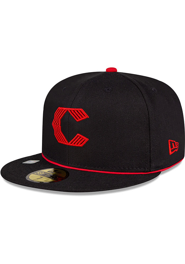 Cincinnati Bearcats New Era Red State Outline 59FIFTY Fitted Hat