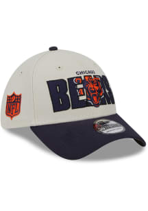 New Era Chicago Bears Mens Ivory 2023 NFL Draft 39THIRTY Flex Hat