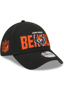 New Era Cincinnati Bengals Mens Black 2023 NFL Draft 39THIRTY Flex Hat