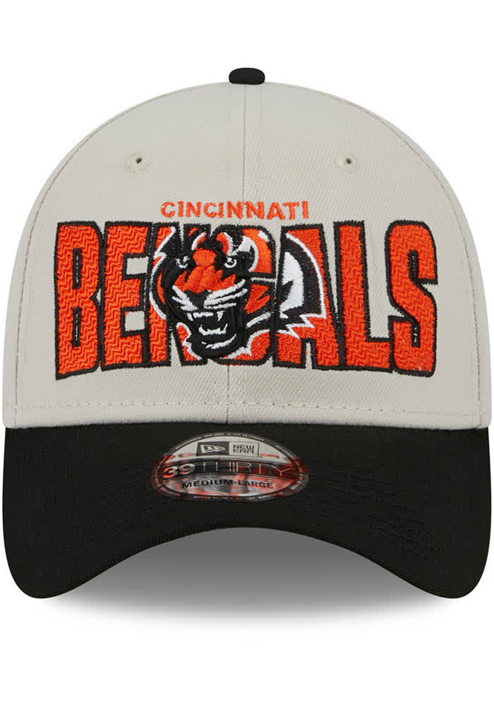 New Era Cincinnati Bengals Mens Ivory 2023 NFL Draft 39THIRTY Flex Hat