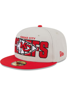 New Era Kansas City Chiefs Mens Ivory 2023 NFL Draft 59FIFTY Fitted Hat