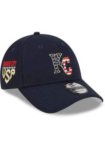 New Era Kansas City Royals 2023 4th of July 9FORTY Adjustable Hat - Navy Blue