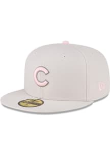 New Era Chicago Cubs Mens White 2023 Mothers Day 59FIFTY Fitted Hat