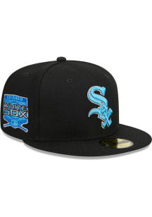 New Era Chicago White Sox Mens Black 2023 Fathers Day 59FIFTY Fitted Hat