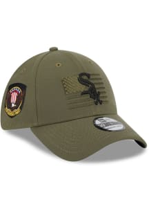 New Era Chicago White Sox Mens Olive 2023 Armed Forces Day 39THIRTY Flex Hat