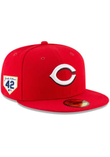 New Era Cincinnati Reds Mens Red 2023 Jackie Robinson Day 59FIFTY Fitted Hat