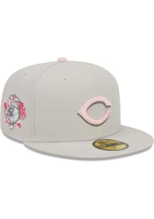 New Era Cincinnati Reds Mens White 2023 Mothers Day 59FIFTY Fitted Hat