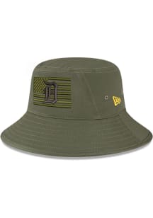 New Era Detroit Tigers Olive 2023 Armed Forces Day Mens Bucket Hat