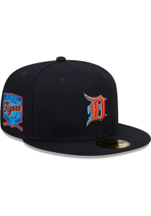 New Era Detroit Tigers Mens Navy Blue 2023 Fathers Day 59FIFTY Fitted Hat