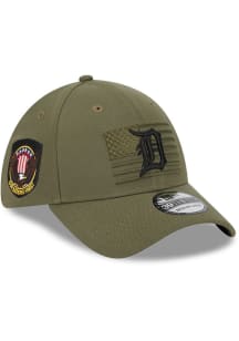 New Era Detroit Tigers Mens Olive 2023 Armed Forces Day 39THIRTY Flex Hat