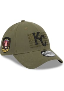 New Era Kansas City Royals Mens Olive 2023 Armed Forces Day 39THIRTY Flex Hat