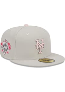 New Era New York Mets Mens White 2023 Mothers Day 59FIFTY Fitted Hat