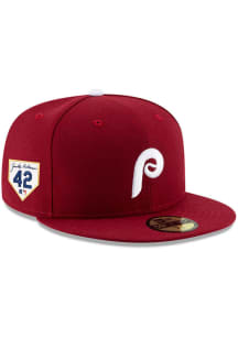 New Era Philadelphia Phillies Mens Red 2023 Jackie Robinson Day 59FIFTY Fitted Hat