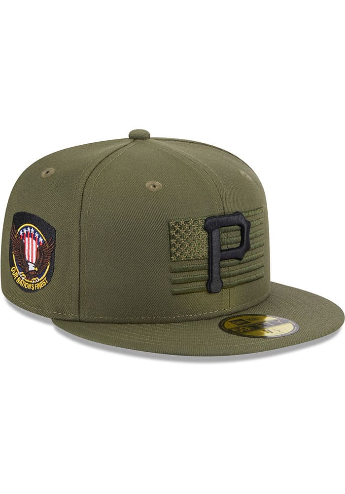 NEW ERA PITTSBURGH PIRATES BLACK ARMED FORCES DAY SHORT SLEEVE T