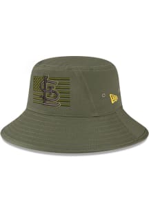New Era St Louis Cardinals Olive 2023 Armed Forces Day Mens Bucket Hat