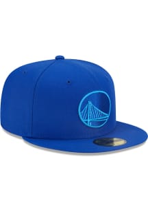 New Era Golden State Warriors Mens Blue Monocamo 59FIFTY Fitted Hat