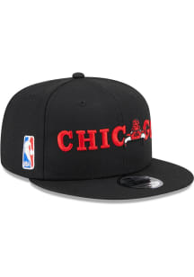 New Era Chicago Bulls Black Logo Blend 9FIFTY Mens Snapback Hat
