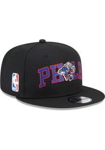 New Era Philadelphia 76ers Black Logo Blend 9FIFTY Mens Snapback Hat