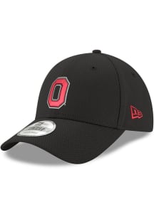 New Era Black Ohio State Buckeyes Stretch Snap 9FORTY Adjustable Hat