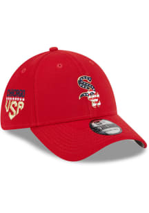 New Era Chicago White Sox Mens Red 2023 4th of July 39THIRTY Flex Hat