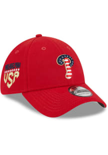 New Era Philadelphia Phillies Mens Red 2023 4th of July 39THIRTY Flex Hat