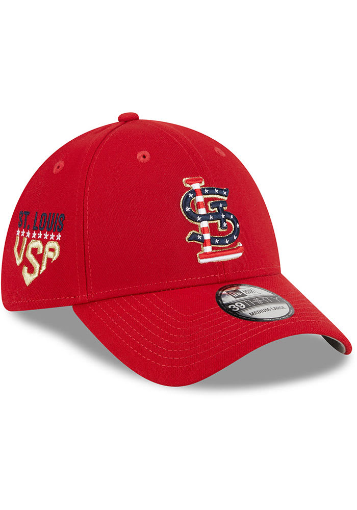 Men's New Era St. Louis Cardinals 2023 4th of July Collection 39THIRTY  Scarlet Flex Fit Cap